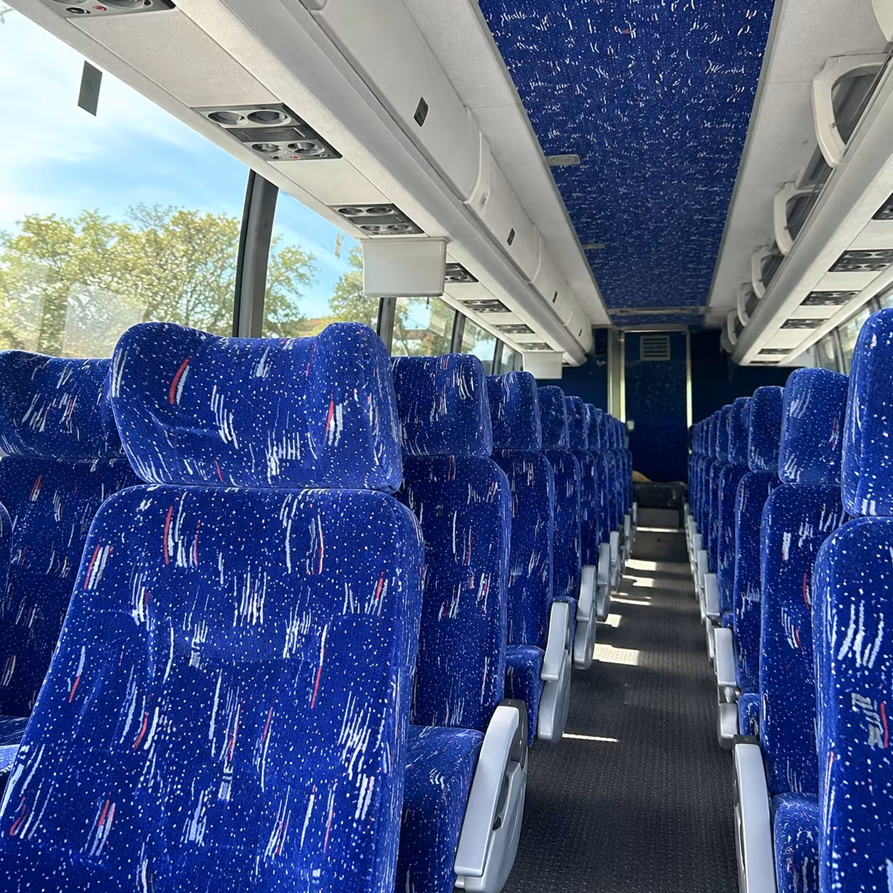 bellflower charter bus interior